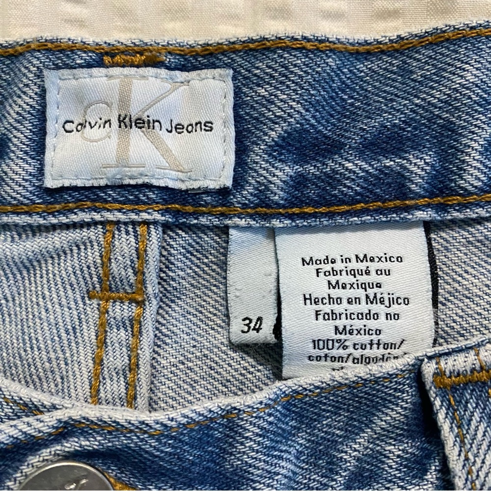 Calvin Klein Jeans Easy Fit 5 Pocket Jeans Double Stonewash 34 x 30 Vintage 90s - Picture 6 of 9
